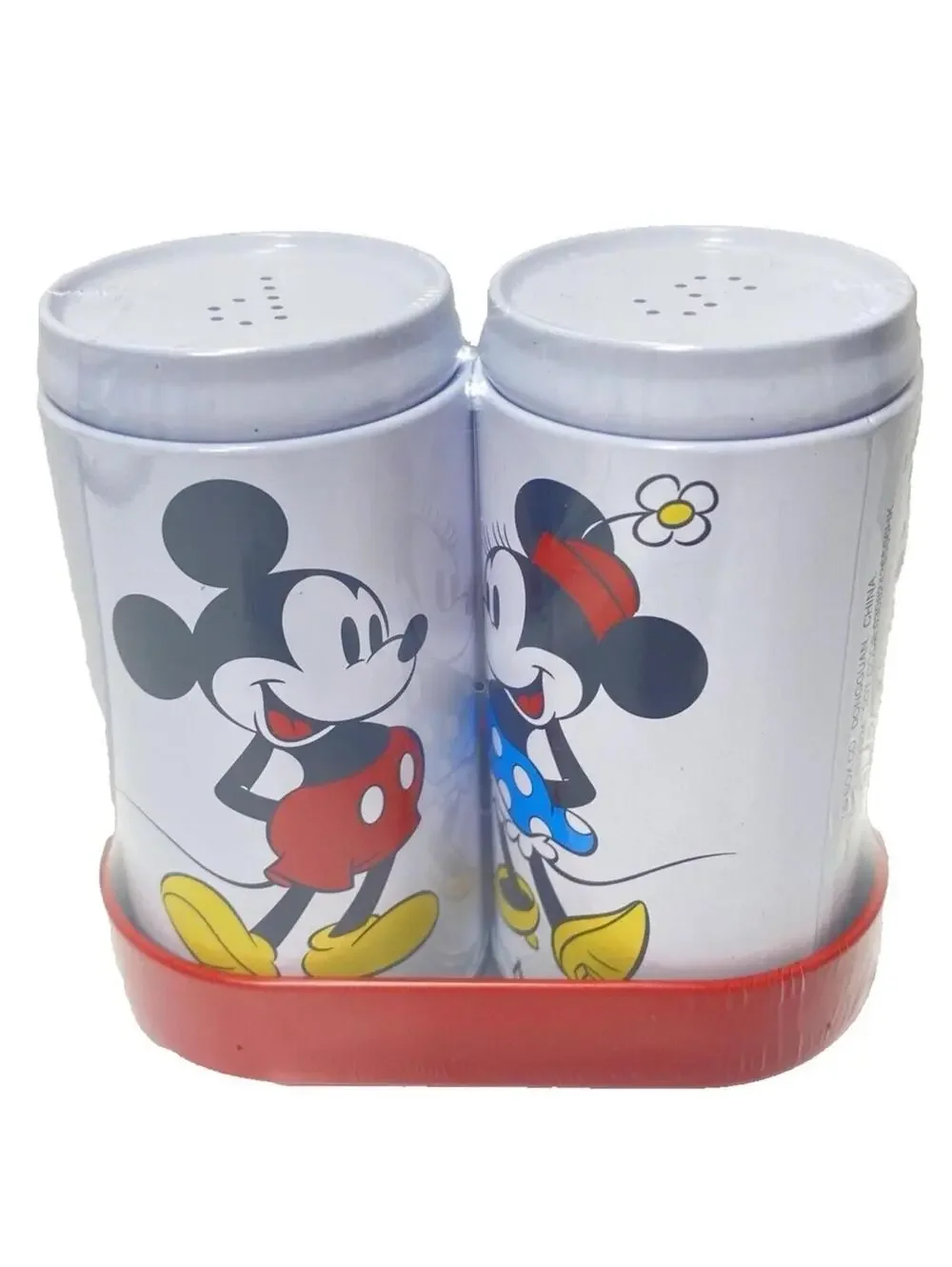 Disney Mickey & Minnie Mouse Salt & Pepper Shakers 3pc Set New